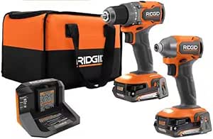 RIDGID 18V SubCompact brushless drill and impact driver combo kit