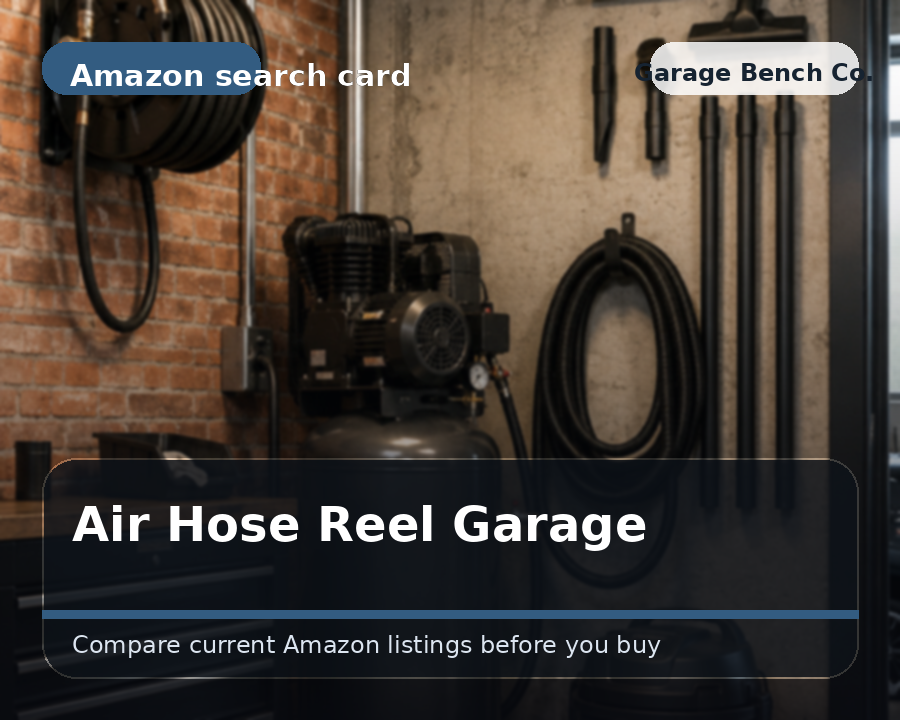 Air hose reel and hybrid hose setup