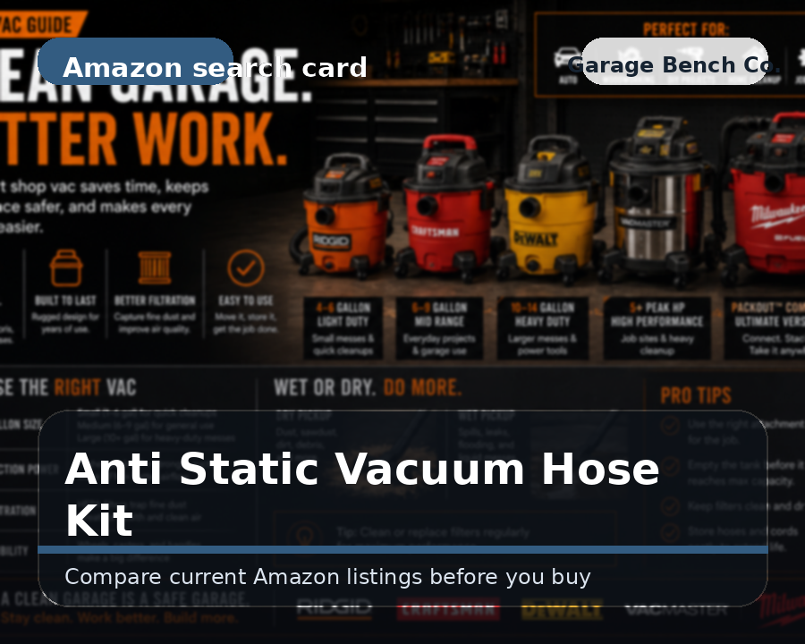 Anti-static vacuum hose kit