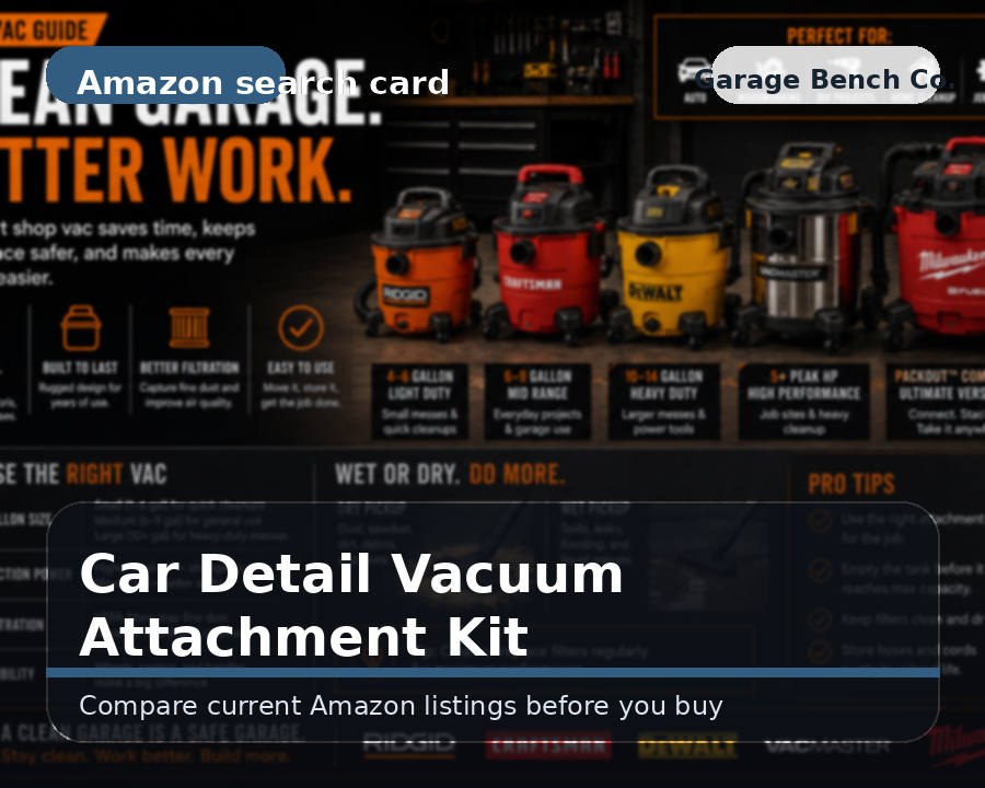 Car-detail vacuum attachment kit