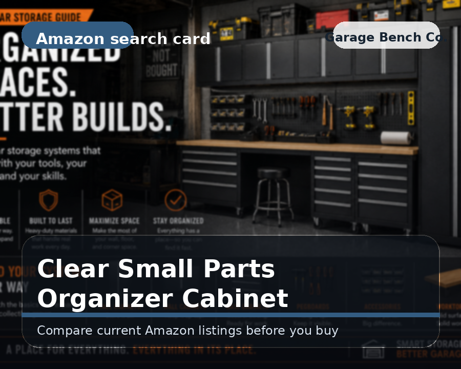Clear small parts organizers