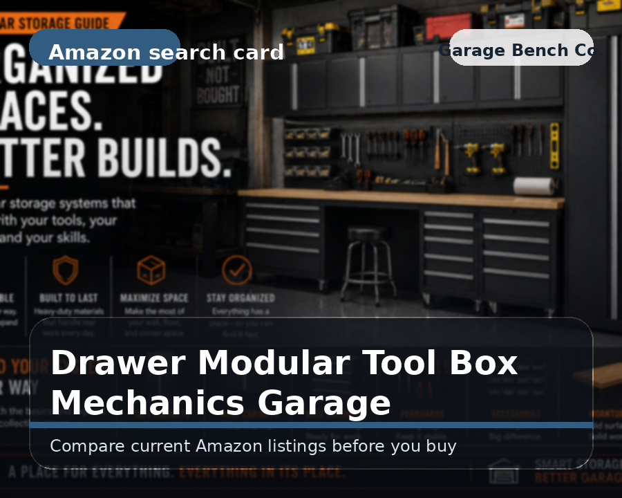 Drawer-first modular tool box options