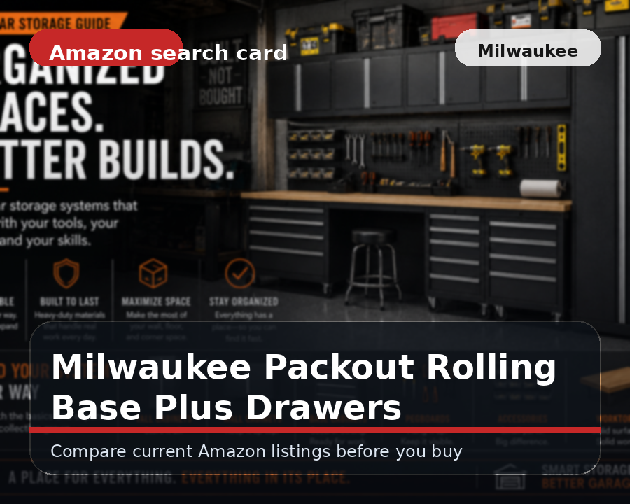 Milwaukee PACKOUT rolling base plus drawers
