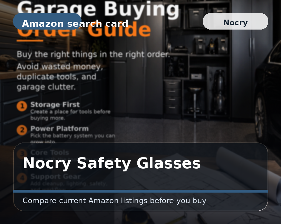 Illustrated safety glasses comparison card