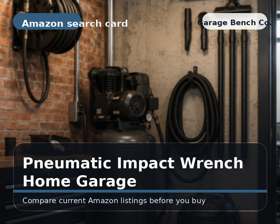Pneumatic impact wrench workflow in a garage