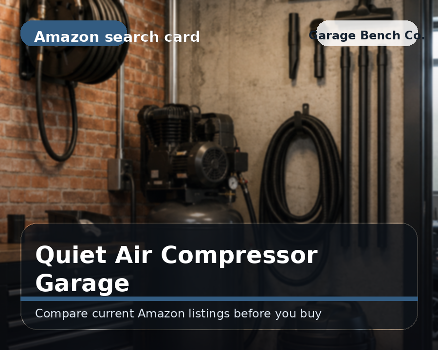 Quiet air compressor for attached garages