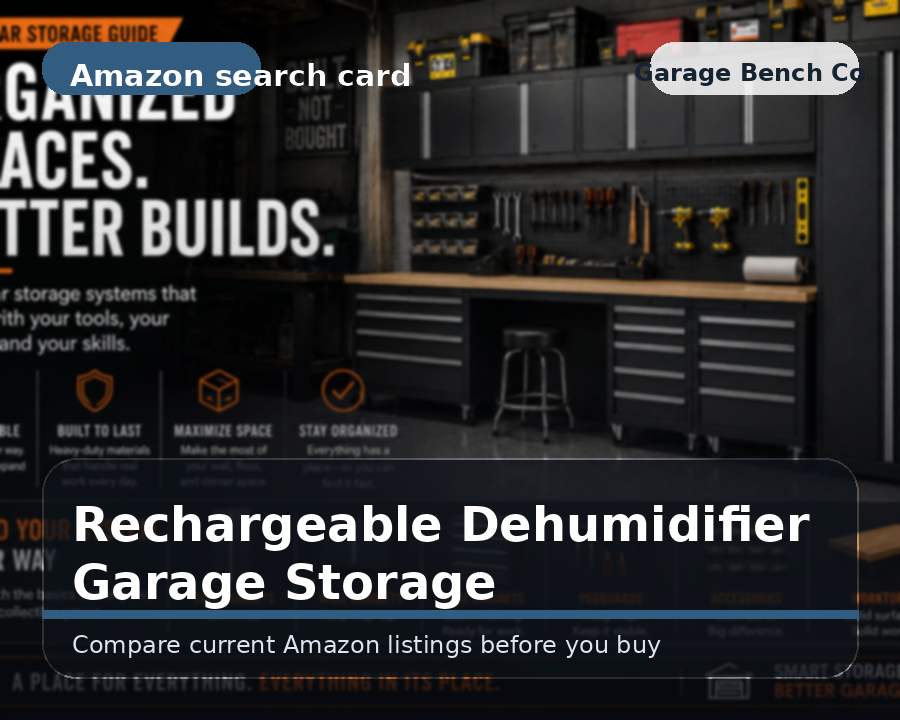 Rechargeable dehumidifier options for garages