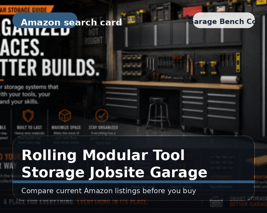 Rolling modular storage for jobsite and garage crossover