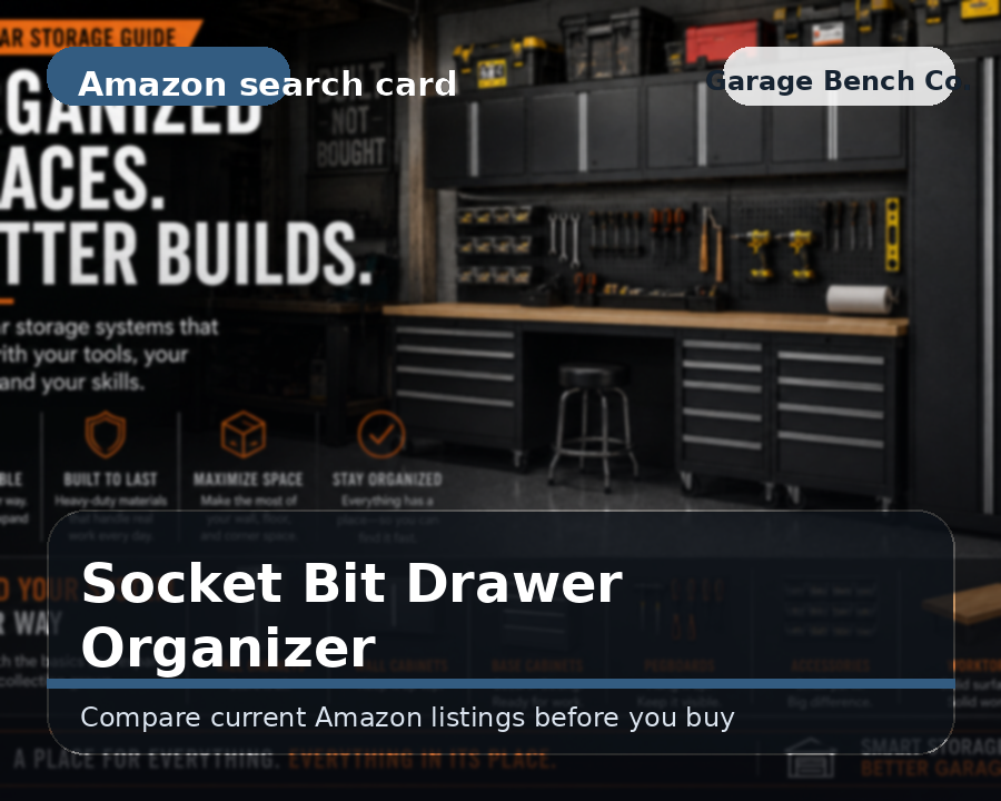 Socket and bit drawer organizers