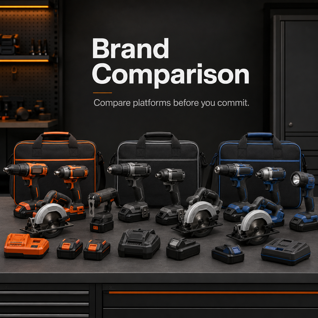 Brand comparison graphic about choosing the right tool platform and starter kit